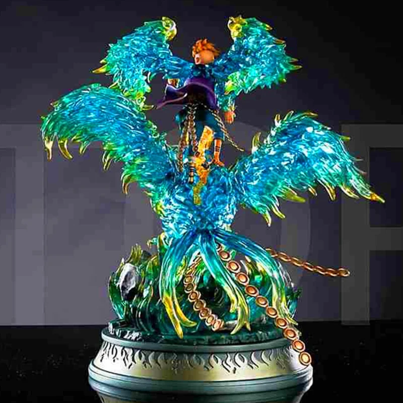 

ONE PIECE Marco Statue Whitebeard Pirates Bust The Secular Bird Full-Length Portrait With LED Light GK Action Figure Toy Q296