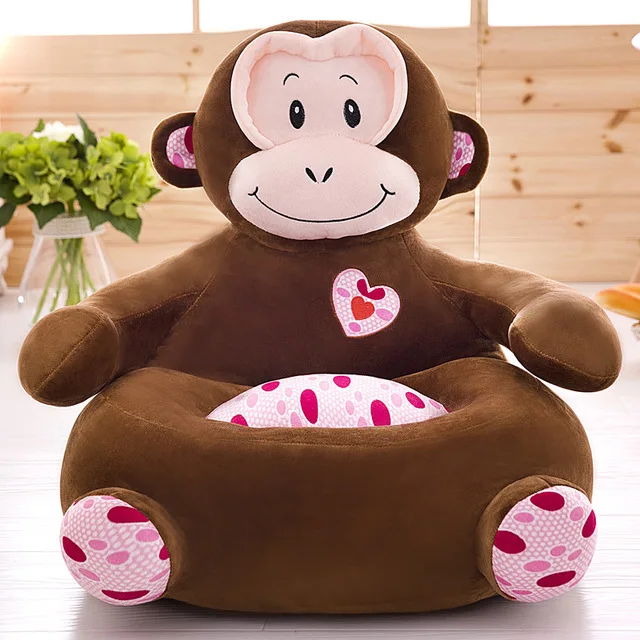 Kids Sofa Child Couch Cute Cartoon Bean Bag Chair with Filling Baby Children Fuffy Plush Gaming Pouf Ottoman Futon Puff Seat | Мебель