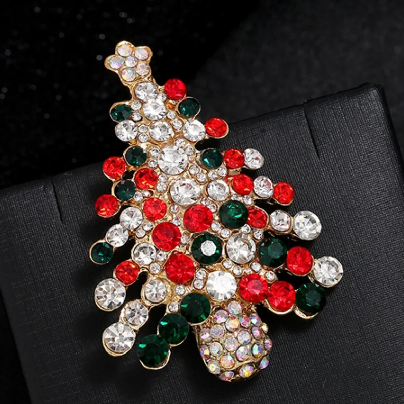 

Xmas Enamel Snowman Santa Tree Bells Brooch Pin Christmas Gifts Accessories Fine Jewelry for Women