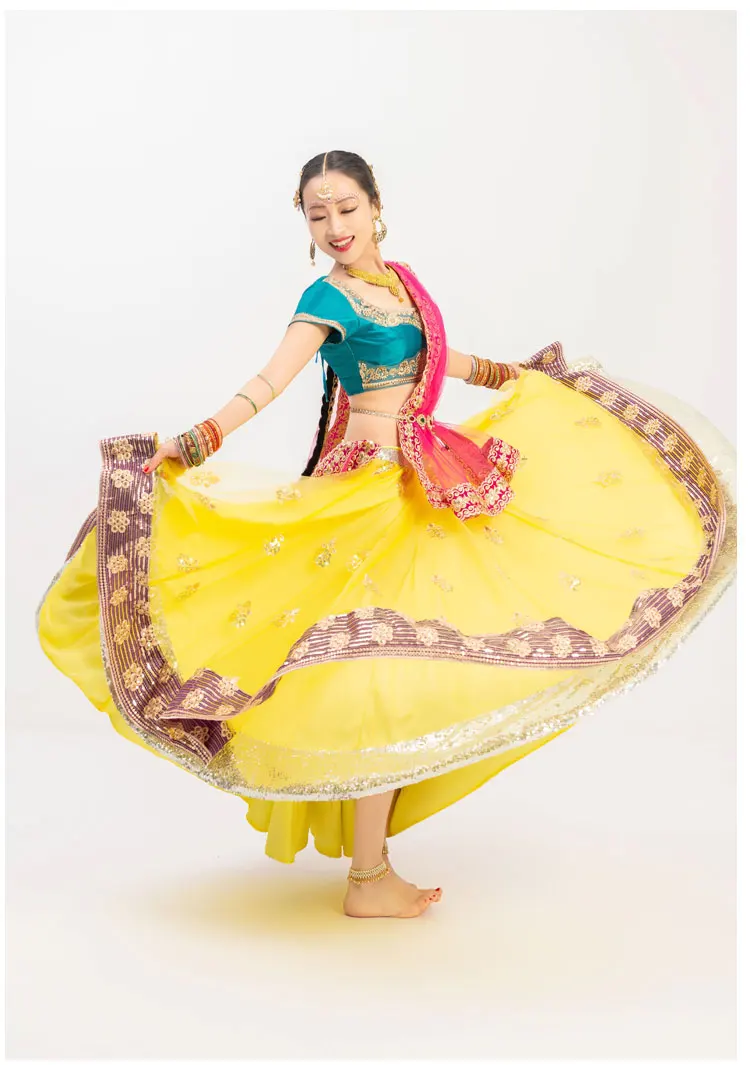 Новые индийские сари для женщин девушек индийская Лехенга Холи Анна