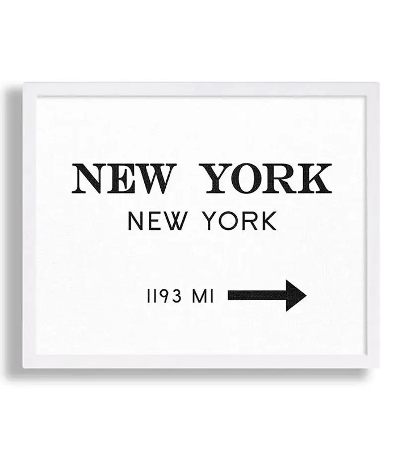 NEW YORK Скандинавская Минималистичная карта всемирно известных городов, картины на холсте, Берлинские, Oslo, плакат, печать, настенные художественные картины для гостиной, домашний декор - Цвет: NEW YORK