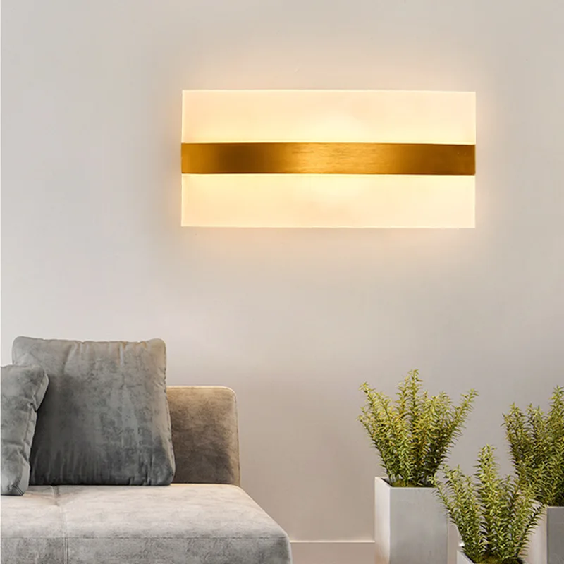 Креативный акриловый настенный светильник изогнутой формы 85-265 в для гостиной