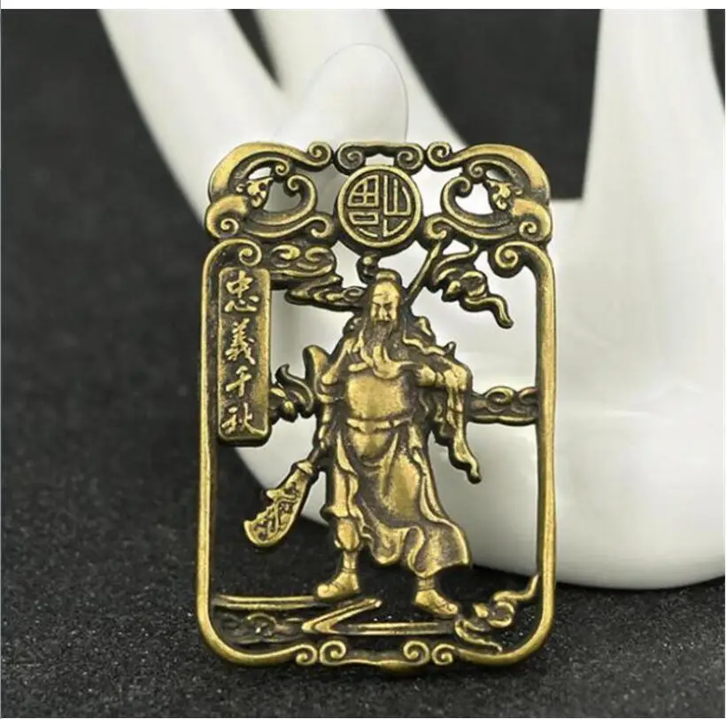 Медная статуя из китайской латуни резная Гуань Гонг Гуй Юй карточка