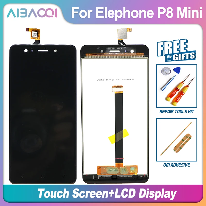 AiBaoQi 5,0 дюймовый сенсорный экран+ 1920X1080 ЖК-дисплей в сборе Замена для Elephone P8 Mini Модель телефона