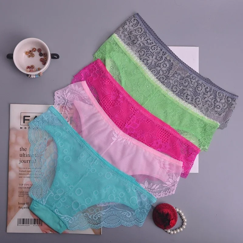 colorful Women's Sexy lace Thongs G-string Underwear Panties Briefs For Ladies T-back lingerie 1pcs/Lot ah74