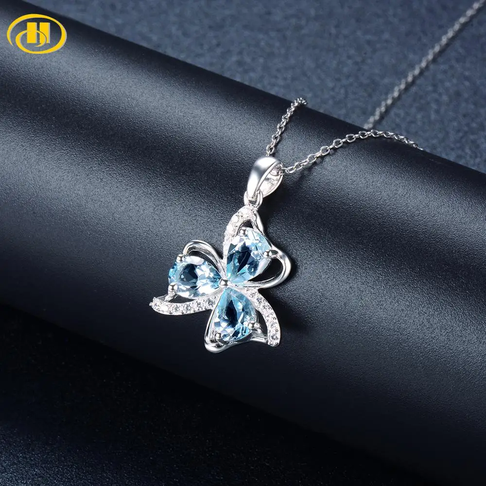 Hutang Cloverleaf кулон Настоящее серебро 925 пробы ожерелье для женщин натуральный