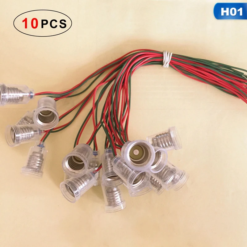 10/20PCS E10 lamp holder With wire Small lampholder e10 base teaching instrument experiment length 20cm | Лампы и освещение