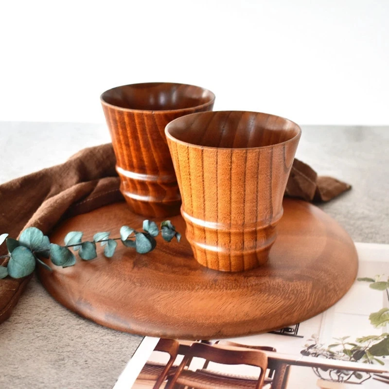 

Чайная чашка из натурального массива дерева, деревянные чайные чашки, кофейная кружка, винная кружка для питья чая, кофе, вина, пива, горячих ...