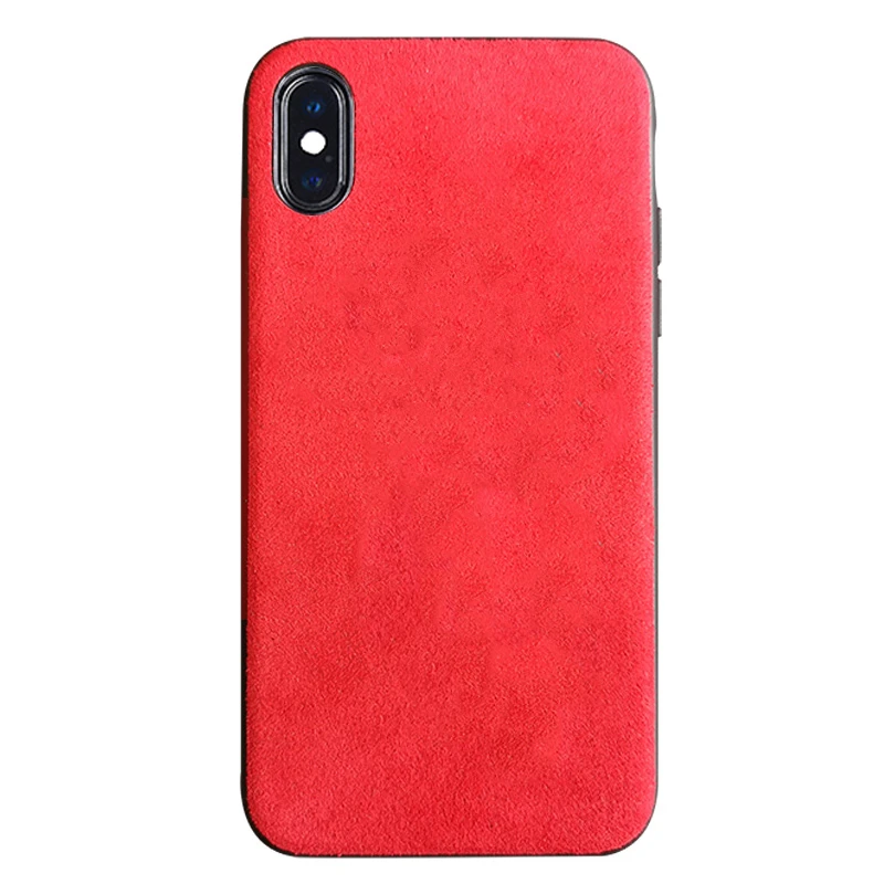 Red Plain Чехол QINUO Magician Batman с логотипом Turn Fur для iPhone 11 Pro 6 6S 7 8 Plus X XS Max XR Suede Telefon Kilifi Cool Cover Coque - Цвет: Red Plain