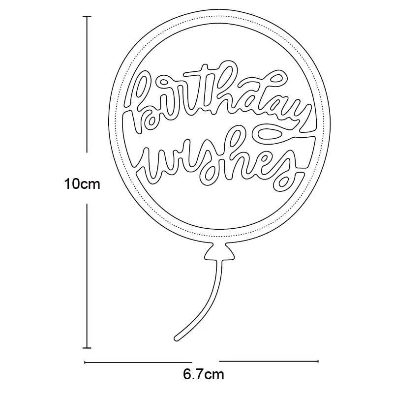 

birthday wishes balloon Metal Cutting Die Stencil for DIY Embossing Paper Photo Album Cards Making Scrapbooking Dies Cut Mold