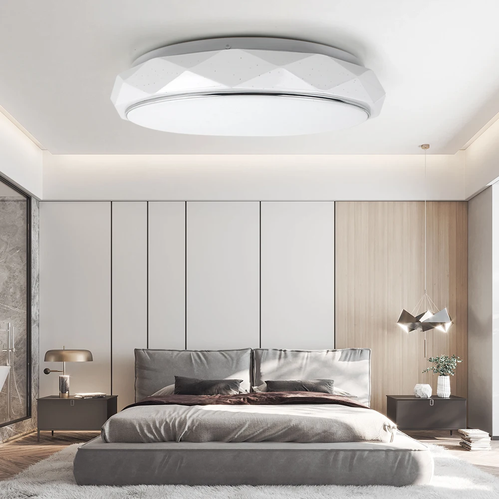 

VIPMOON Ultra -Thin LED Ceiling Lamp 36W 18W 12W Modern Panel Light in Living Room Bedroom White Light Surface Mount Fixture