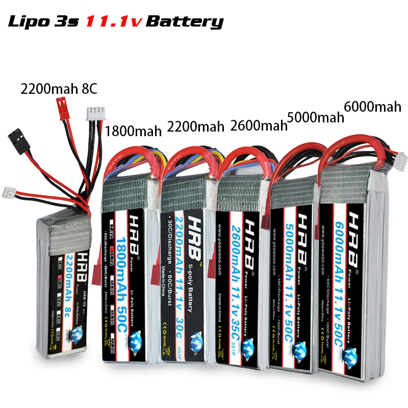 Hrb RC Lipo 1 S 2 S 3 S 4S 5S 3,7 V 7,4 V 11,1 V 14,8 V 18,5 V Батарея 1500 mah 2200 mah 3300 mah 4200 mah 5000 mah 5200 mah 6000 mah 10000 mah