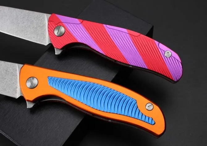 Карманный складной нож Shigov 95 с хвостом Феникса клинок StoneWash 9CR18MOV алюминиевой