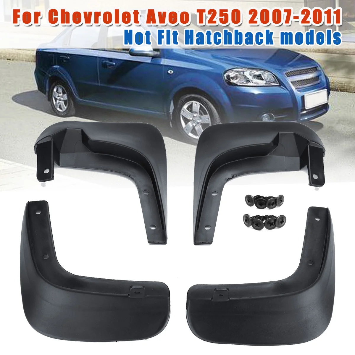 

Для Chevrolet Aveo T250 2007 2008 2009 2010 2011 автомобиль брызговики спереди и сзади арок автоматические брызговики брызговик