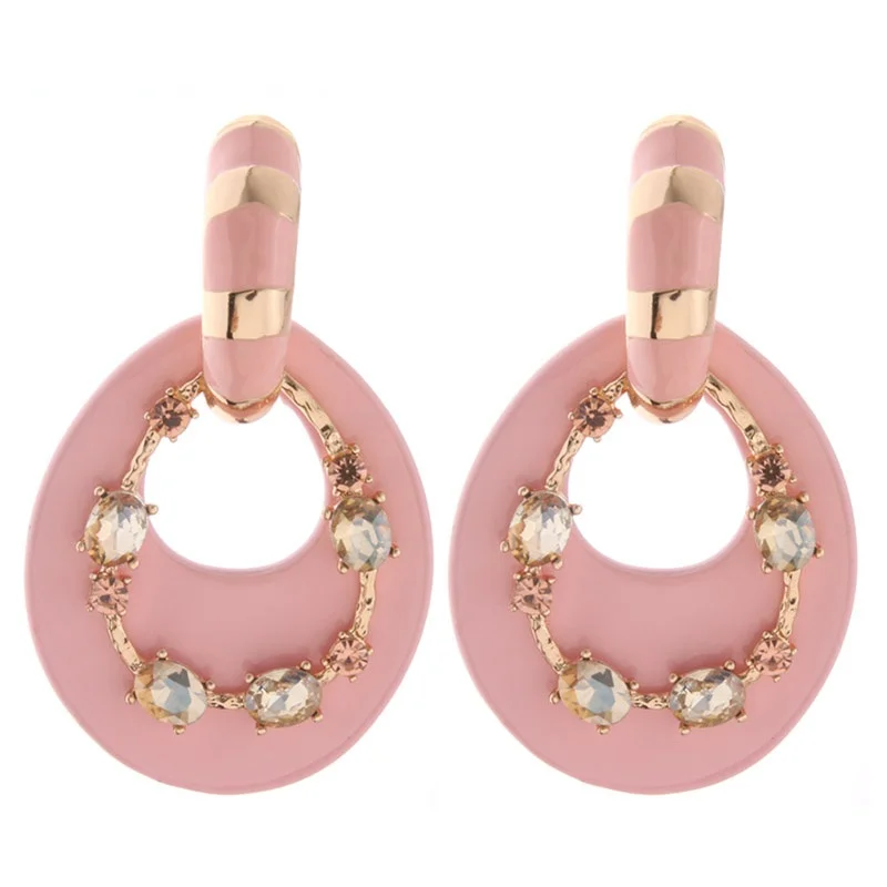 

Fashion Big Earring fashion jewelry Printed rings for women Leather orecchini bijoux femme Large Brinco Oorbellen