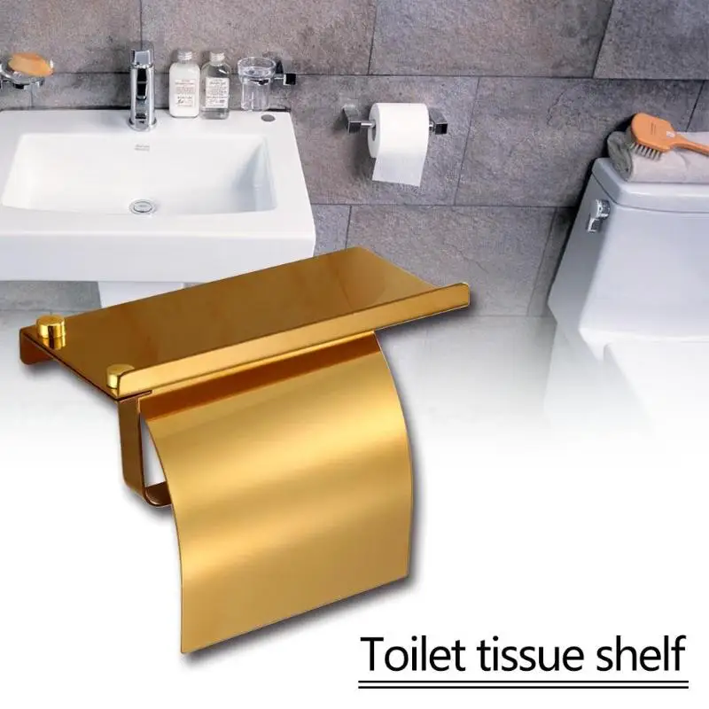 Держатель для бумаги из нержавеющей стали ванной комнаты настенный держатель