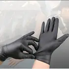 100 шт., одноразовые перчатки из латекса, черного и синего цвета