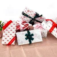 10pcs shiny aluminized packing paper 5070cm snowflake wrapping paper elk bag book cover paper gift box wrapping paper