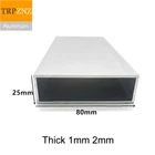 25x80 мм толщиной 1mm2mm, Прямоугольная алюминиевая трубка-профиль, 6063 алюминиевая квадратная труба, алюминиевый профиль для украшения