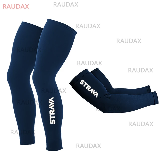 

Bicycle Team Strava 2021 Black UV Tection Cycling Arm Cuff Capacete Ciclismo Breathable Bicycle Run MTB Bike Racing Leg Sleeves