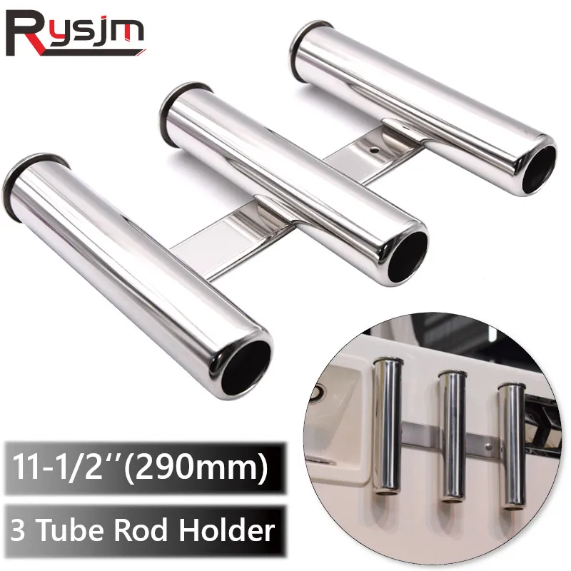 Держатель для удочки с 3 трубками тройной держатель из нержавеющей стали 316