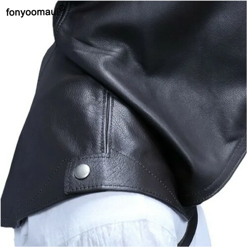 Кожаный капюшон для мужчин и взрослых кожаный косплея Винтаж средневековье