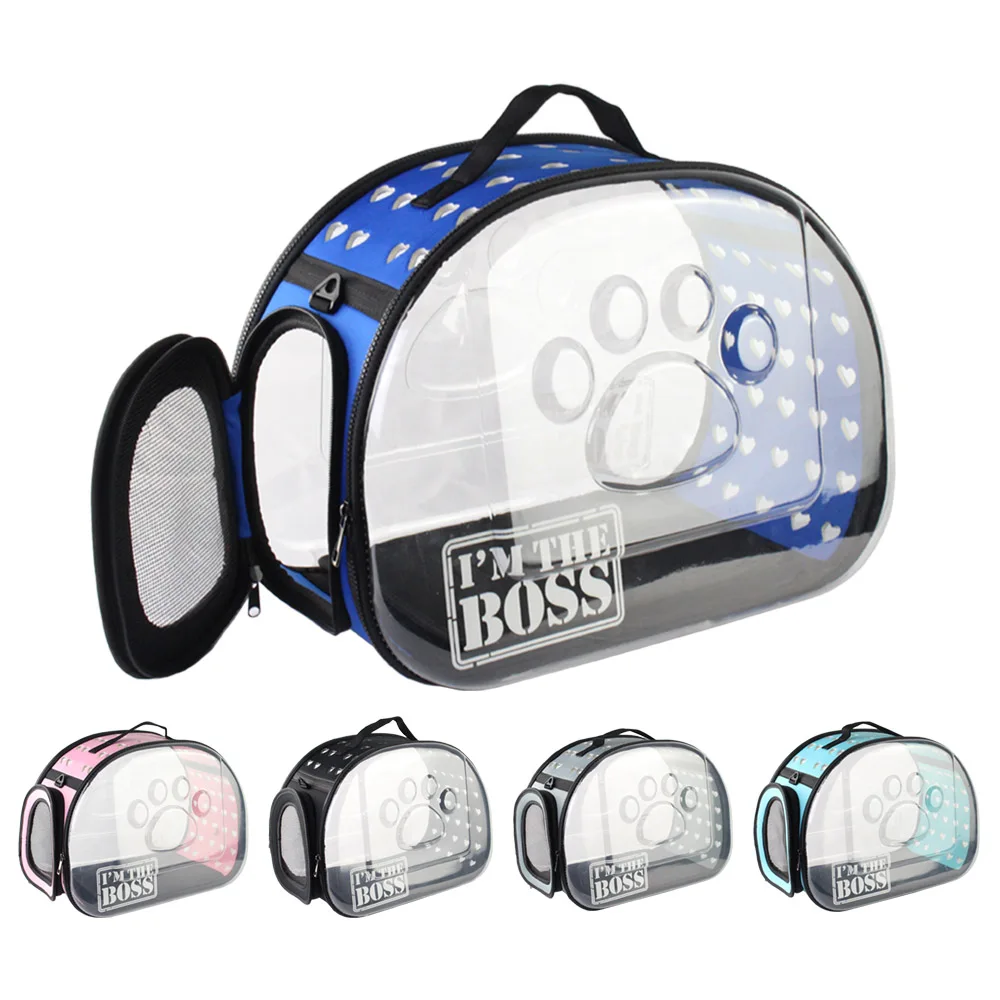 Прозрачная переноска для собак и кошек дышащая сумка в форме сердца дорожные