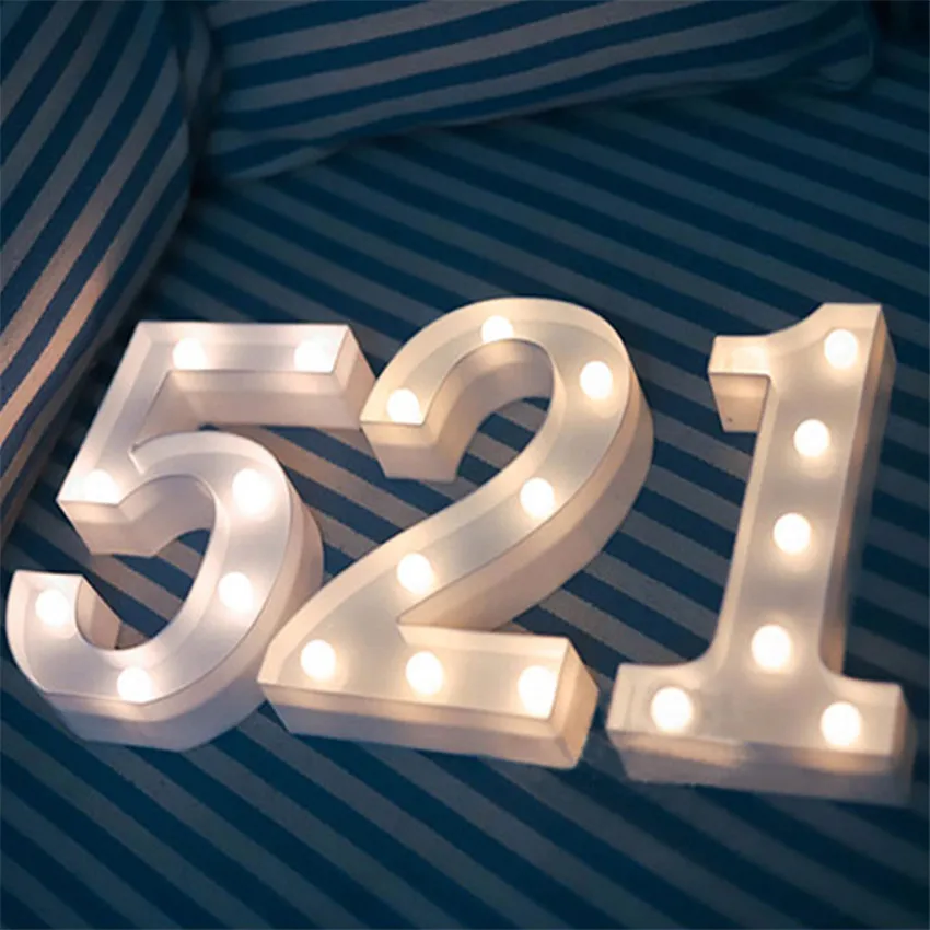 Светящийся Креативный светодиодный ночсветильник сделай сам с цифрами лампа на