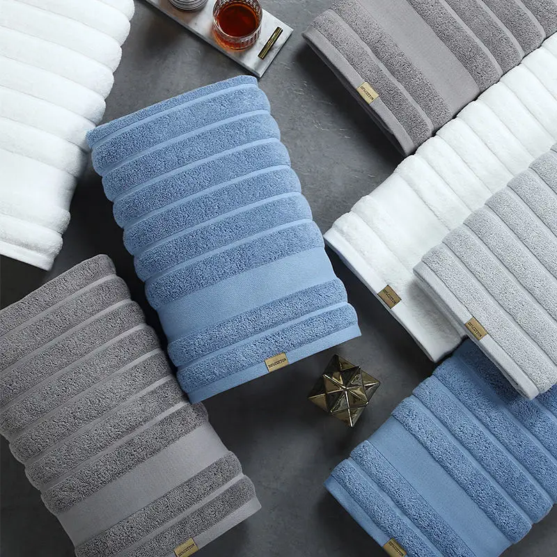 100 cotton bath towels set soft bath towels solid color hand towels washcloths highly absorbent bathroom towels for adults free global shipping