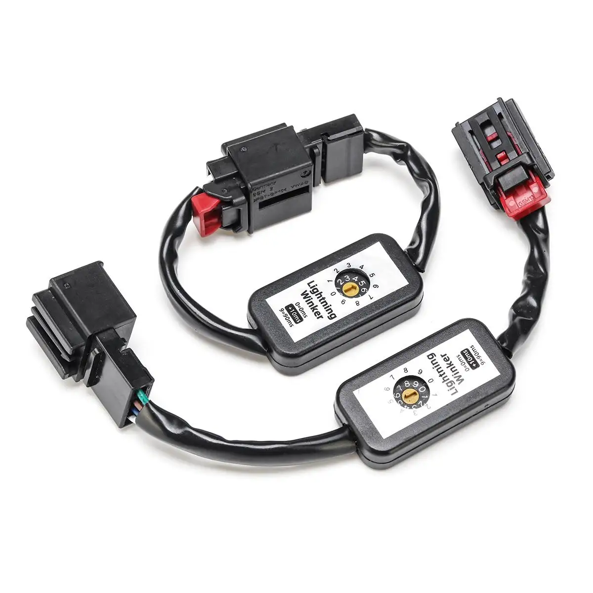 

2PCS Indicator LED Taillight For VW Golf 7 Black Dynamic Turn Signal Add-on Module Cable Wire Harness Left & Right Tail Light