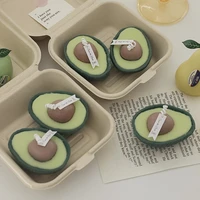 simulation avocado fruit shape home decorate soy wax handmade aroma candles birthday holiday new year anniversary with souvenirs