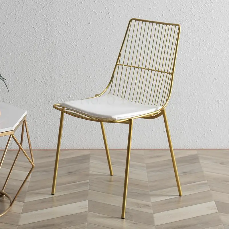  New Nordic Tea Shop Iron Wire Dining Chair Creative Leisure Cafe Table Back Designer |