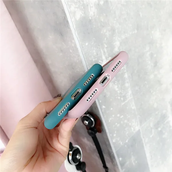Корпус iphoneX 6 6s 7 8 Plus XR XS Max мягкий чехол силиконовый мультяшная кукла висячая