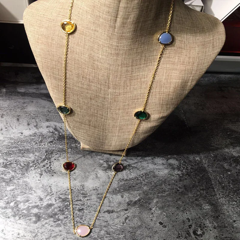 Популярный подарок 2020 года - золотая подвеска на свитере оптовая продажа кода, геометрическая форма, из нержавеющей стали, роскошные ювелирные изделия.