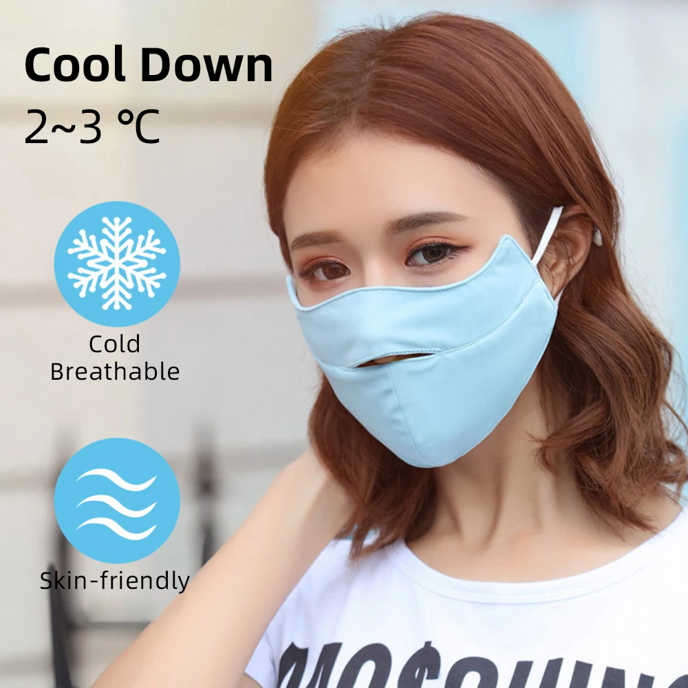 

Suncreen Reusable Mask Female Open Design Dustproof Ventilation Professional Protect UV-proof Washable Reusable Summer Mask
