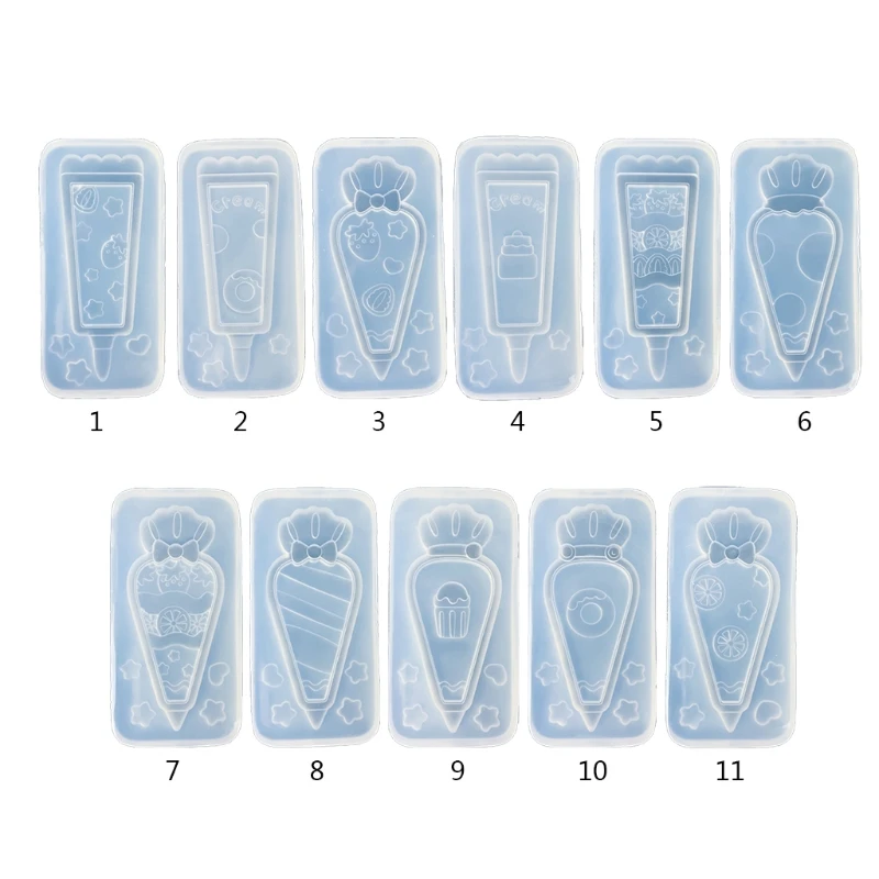 

1 Pc Cream Piping Bag Jam Bag Epoxy Resin Mold Baking Piping Bag Silicone Mould DIY Crafts Cream Decorating Pastry Tool Mold