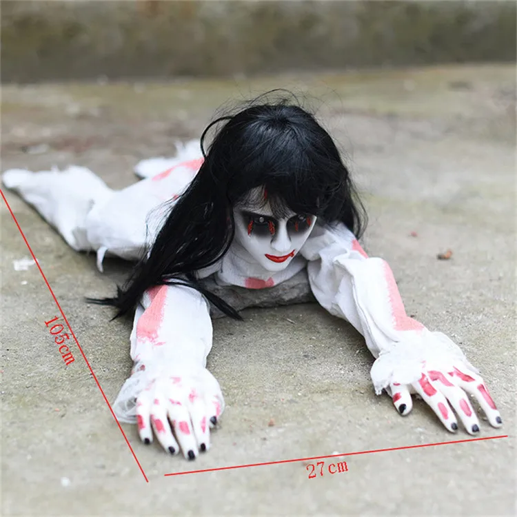 Украшение для Хэллоуина, страшная Подвижная кукла-призрак, ручной Хэллоуин, ужас, реквизит, бегущая рука, голосовое управление, электрическая игрушка, Декор для дома, бар