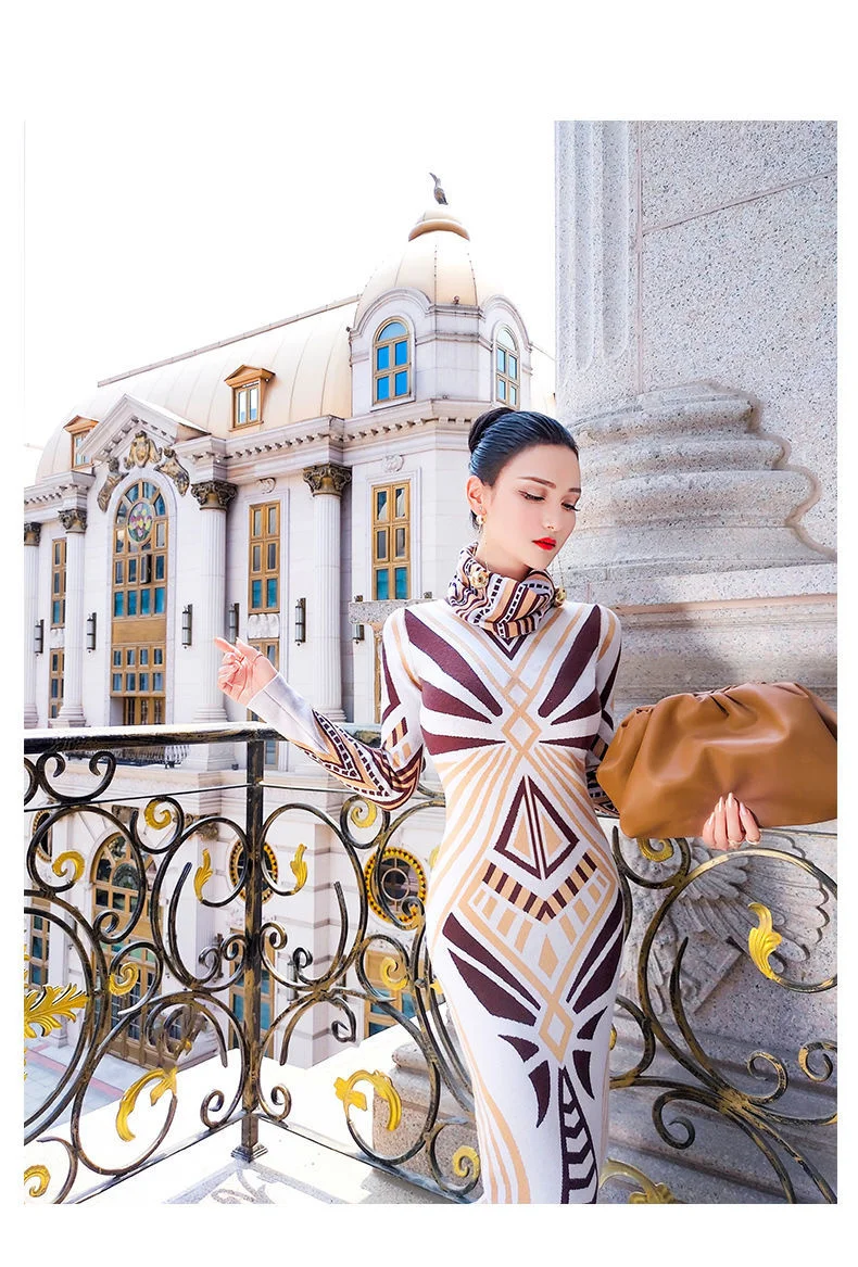 Платье со съемным воротником спущенным ворсом модное платье средней длины