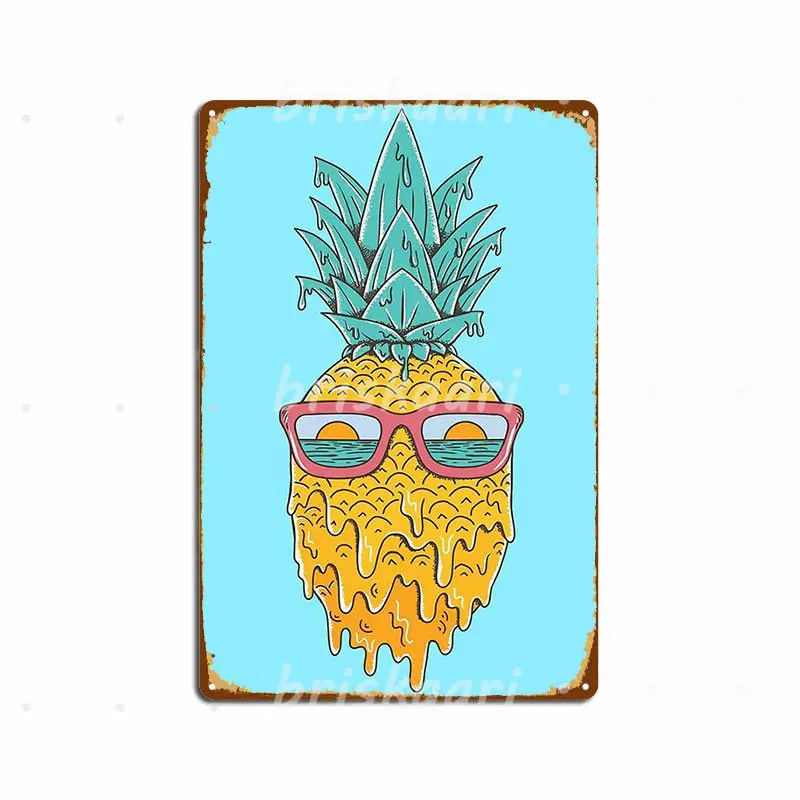 

Металлические летние настенные плакаты с изображением ананаса, клуба, бара, кинотеатра, кухни, украшения, металлические плакаты