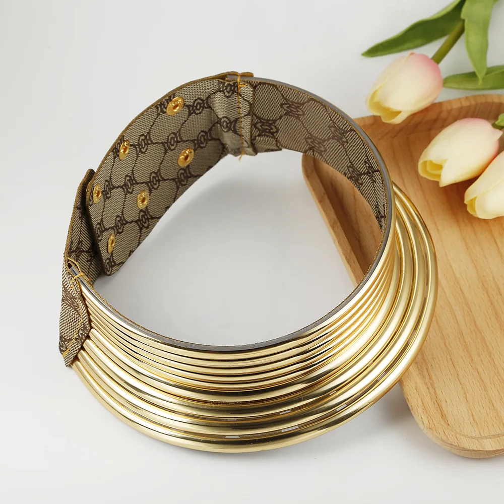 Женское Ожерелье Liffly Золотое кожаное ожерелье ошейник африканские ювелирные