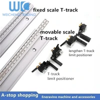 1pc t track with scale aluminium alloy t tracks slot miter track 300 800mm diy table saw workbench woodworking tools