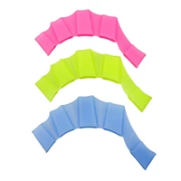 soft silicone swimming fins flippers frog hand swim web webbed glove training paddle dive swimming equipment multi size