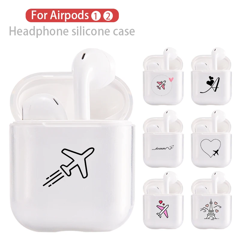 Мягкий силиконовый роскошный чехол Air Pods для Apple airpods чехол Милые простые линии прозрачный чехол Airpods в наушниках аксессуары