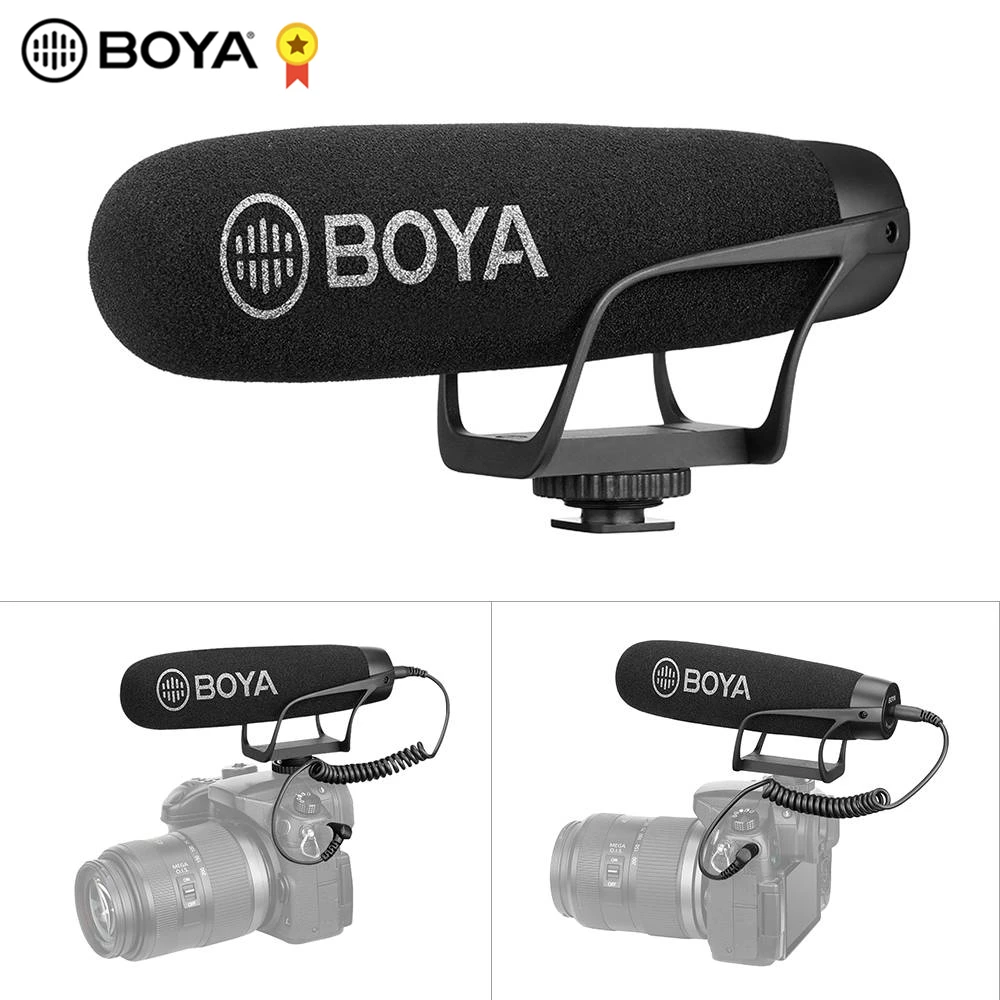 BOYA BY BM2021 легкий супер кардиоидный видео микрофон для смартфонов DSLR камеры