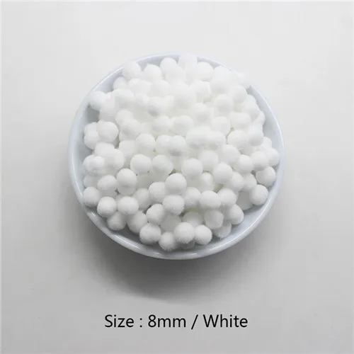 C 16 white 2000 шт, 8 мм, много вариантов, помпоны, мягкие помпоны, меховые шарики, сделай сам, для дома, сада, свадьбы, украшения, цветы, венки, одежда - Цвет: C 16 white