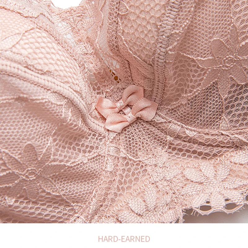 Women Full Coverage Underwire Soft Wire Lace Embroidery Surpportive Solid Minimizer Bra 34 36 38 40 42 44 C D E F G H I J