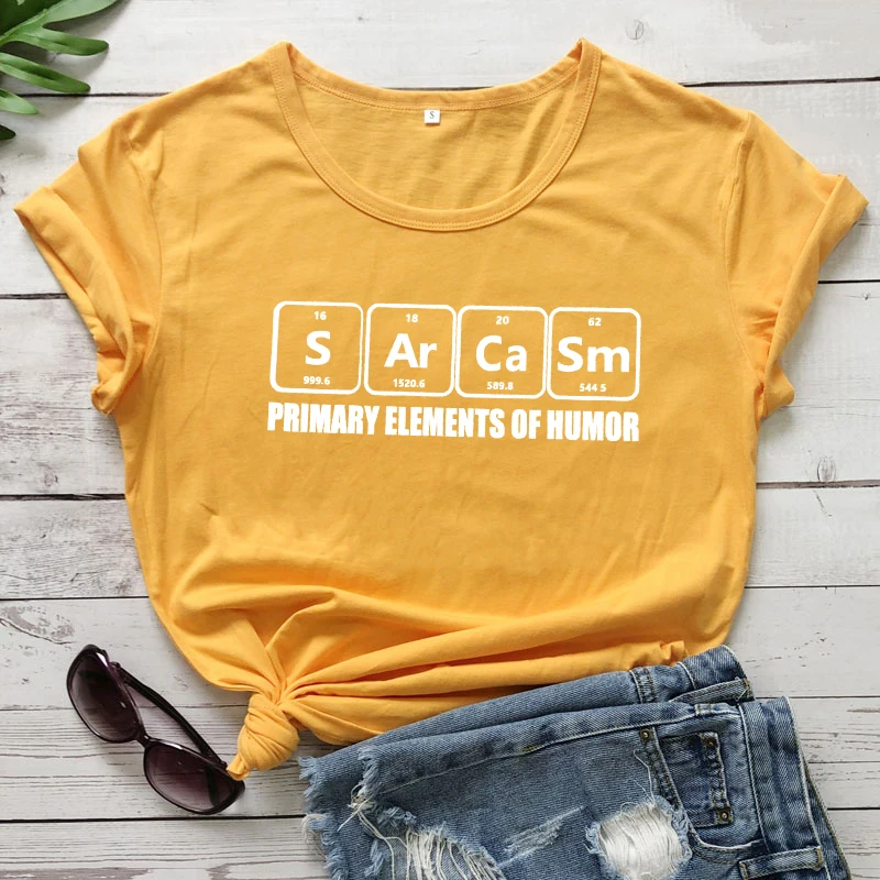 Фото Sarcasm Primary Ele Мужская футболка ts Of Humor Повседневная летняя футболка с круглым вырезом и принтом в виде стола мужские футболки Женская графичес... №3