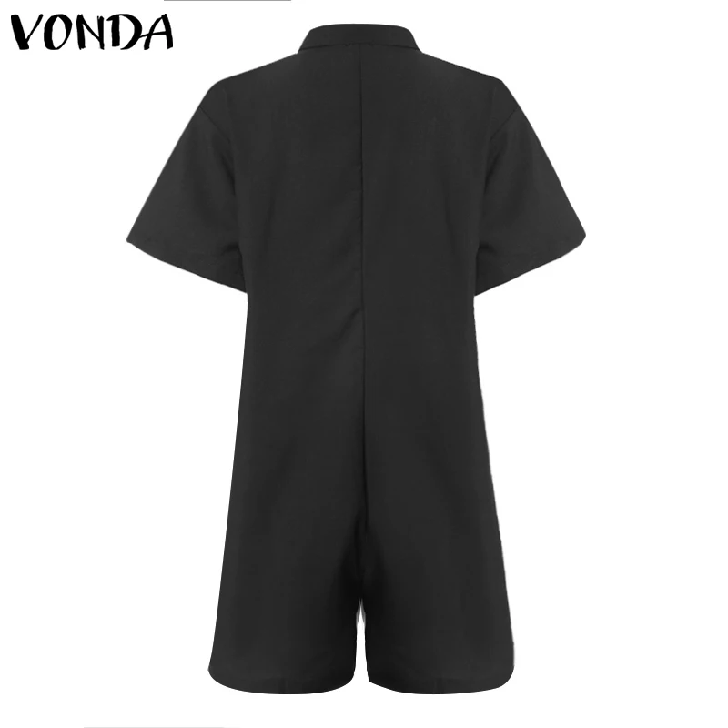 VONDA, Летний комбинезон для беременных, женский комбинезон, винтажный, свободный, v-образный вырез, вечерние, короткий, Повседневный, пляжный, комбинезон для беременных