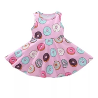 2021 colorful 0 3y cotton baby girl dress vest kids doughnut sleeveless round dot clothes