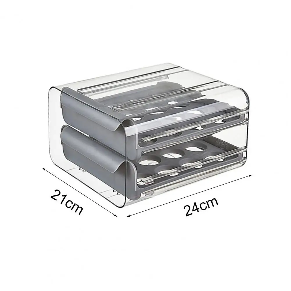 

Egg Storage Box Practical Airtight PET 32 Grids Fresh Preservation Egg Organizer for Fridge